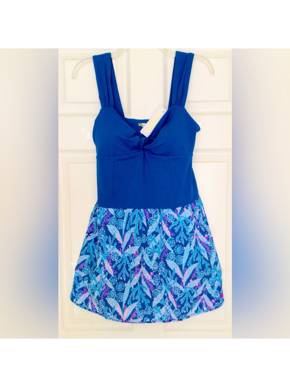 Lilly Pulitzer Carys Romper Dress-Barton Blue Star Gazing